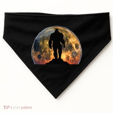 Bigfoot Believer Full Red Moon Night Sasquatch USA-Made Doggie Bandana