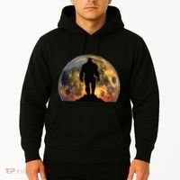 Bigfoot Believer Full Red Moon Night Sasquatch Hoodie thumb 2
