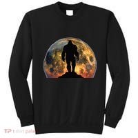 Bigfoot Believer Full Red Moon Night Sasquatch Sweatshirt thumb 0