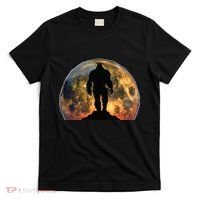 Bigfoot Believer Full Red Moon Night Sasquatch T-Shirt thumb 0