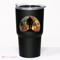 Bigfoot Believer Full Red Moon Night Sasquatch Tumbler thumb 0
