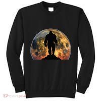 Bigfoot Believer Full Red Moon Night Sasquatch Tall Sweatshirt thumb 0