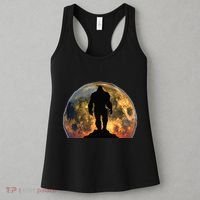 Bigfoot Believer Full Red Moon Night Sasquatch Women's Tank Top thumb 3