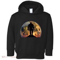 Bigfoot Believer Full Red Moon Night Sasquatch Toddler Hoodie thumb 0