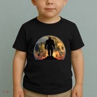 Bigfoot Believer Full Red Moon Night Sasquatch Toddler T-Shirt thumb 2