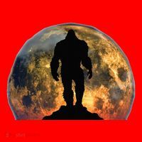 Bigfoot Believer Full Red Moon Night Sasquatch Santa Hat thumb 1