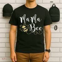 Birthday Bee Family Mama Bee Mom Mothers Gift For Women T-Shirt thumb 6