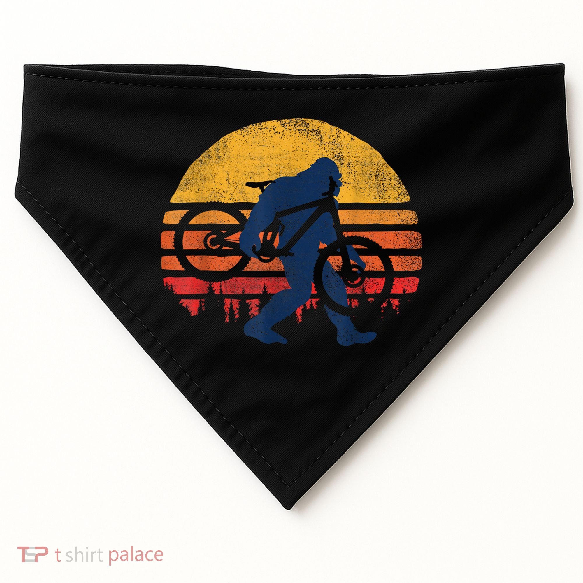 Bigfoot Bike Funny MTB Graphic USA-Made Doggie Bandana