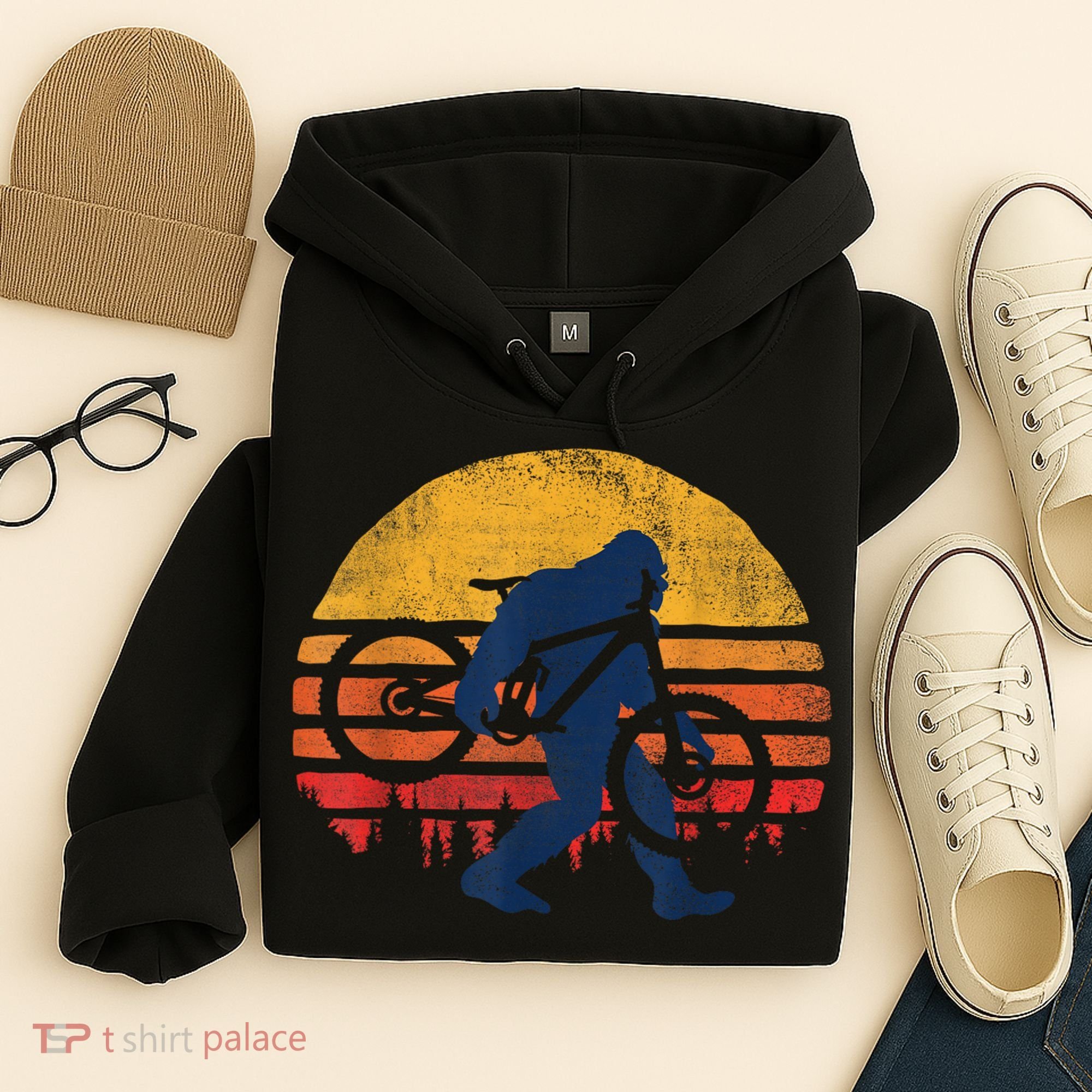 Bigfoot Bike Funny MTB Graphic Hoodie