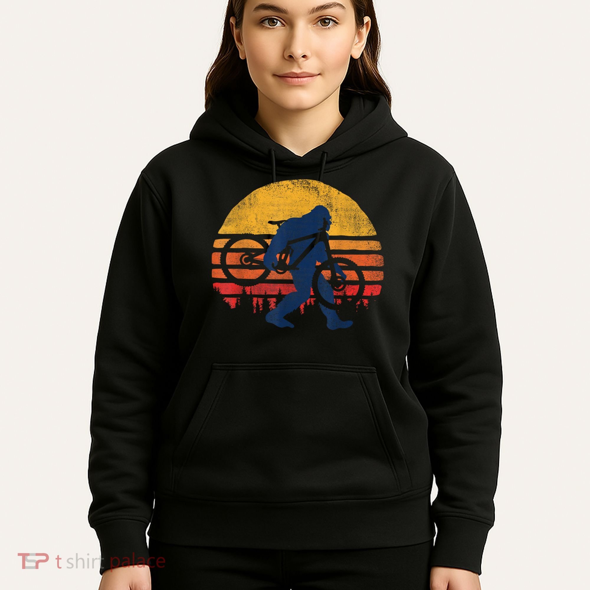 Bigfoot Bike Funny MTB Graphic Hoodie