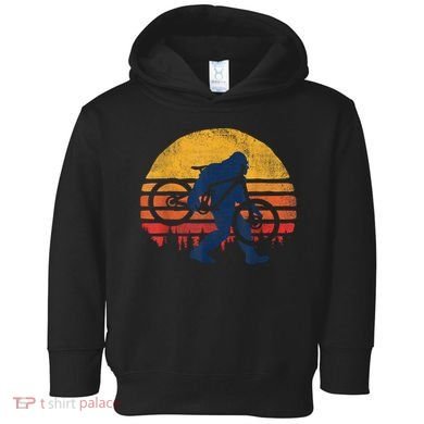 Bigfoot Bike Funny MTB Graphic Toddler Hoodie