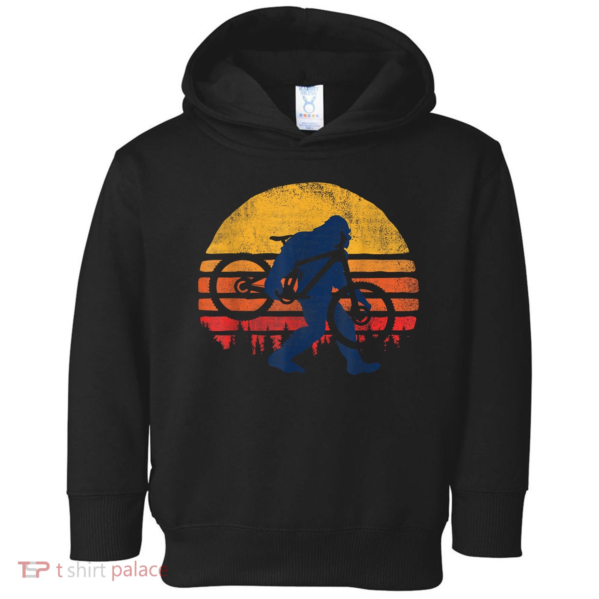 Bigfoot Bike Funny MTB Graphic Toddler Hoodie
