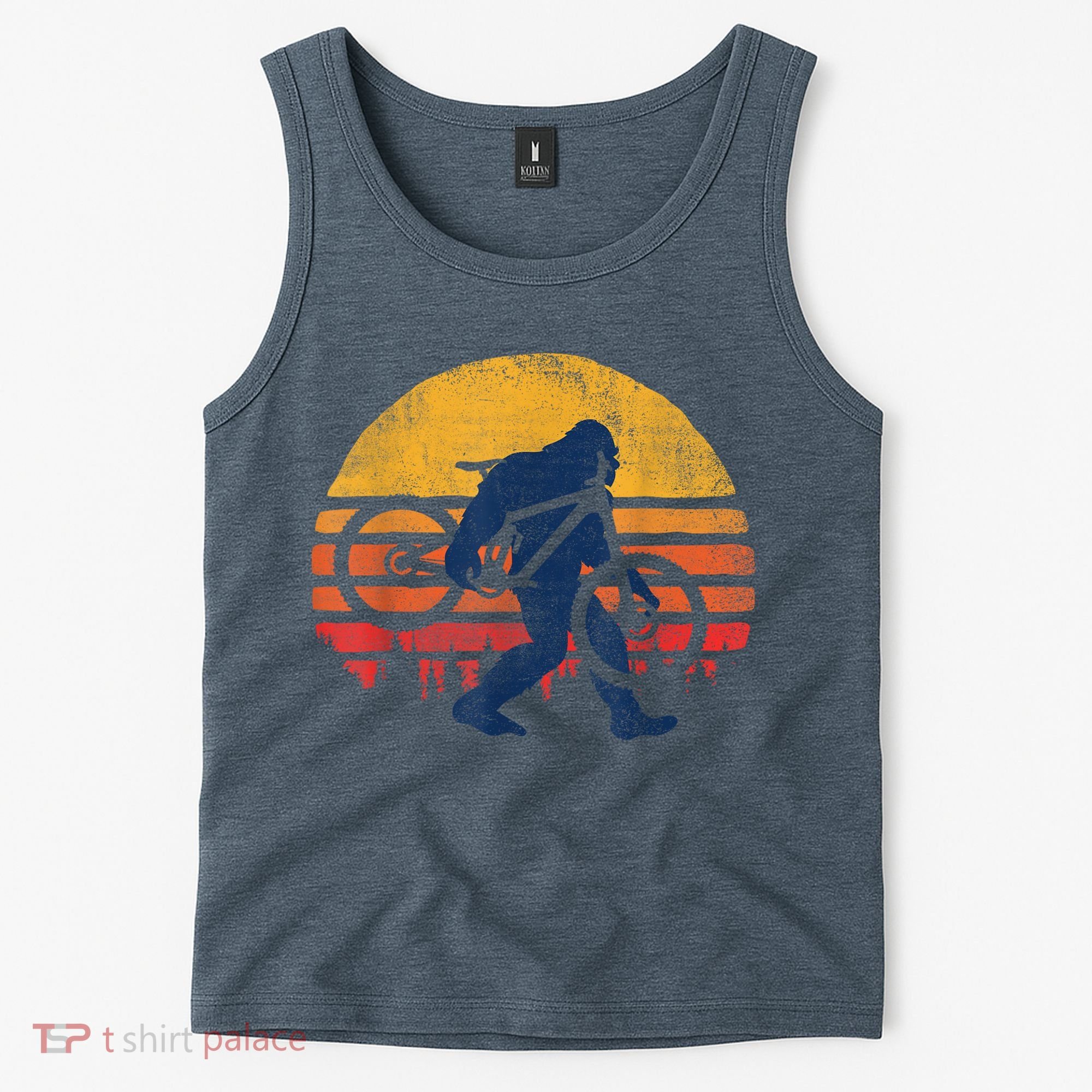 Bigfoot Bike Funny MTB Graphic Tank Top