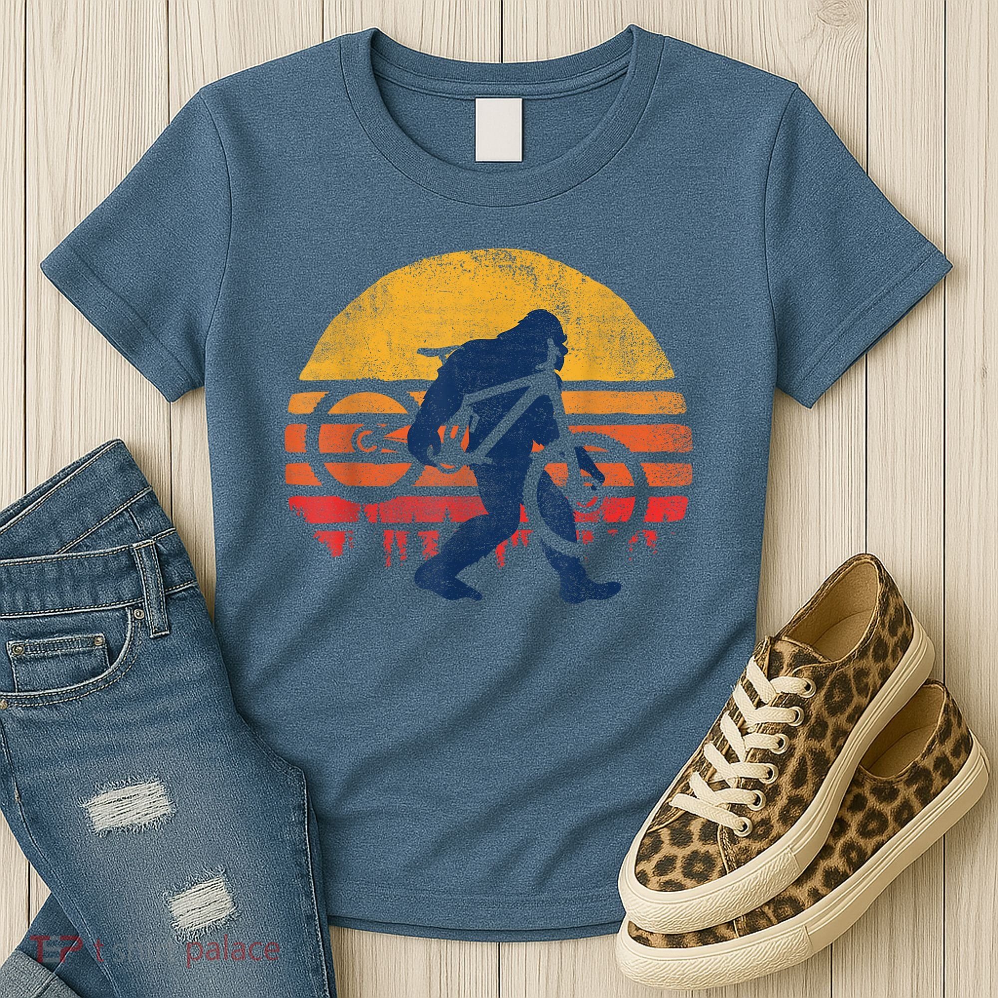 Bigfoot Bike Funny MTB Graphic Women's T-Shirt