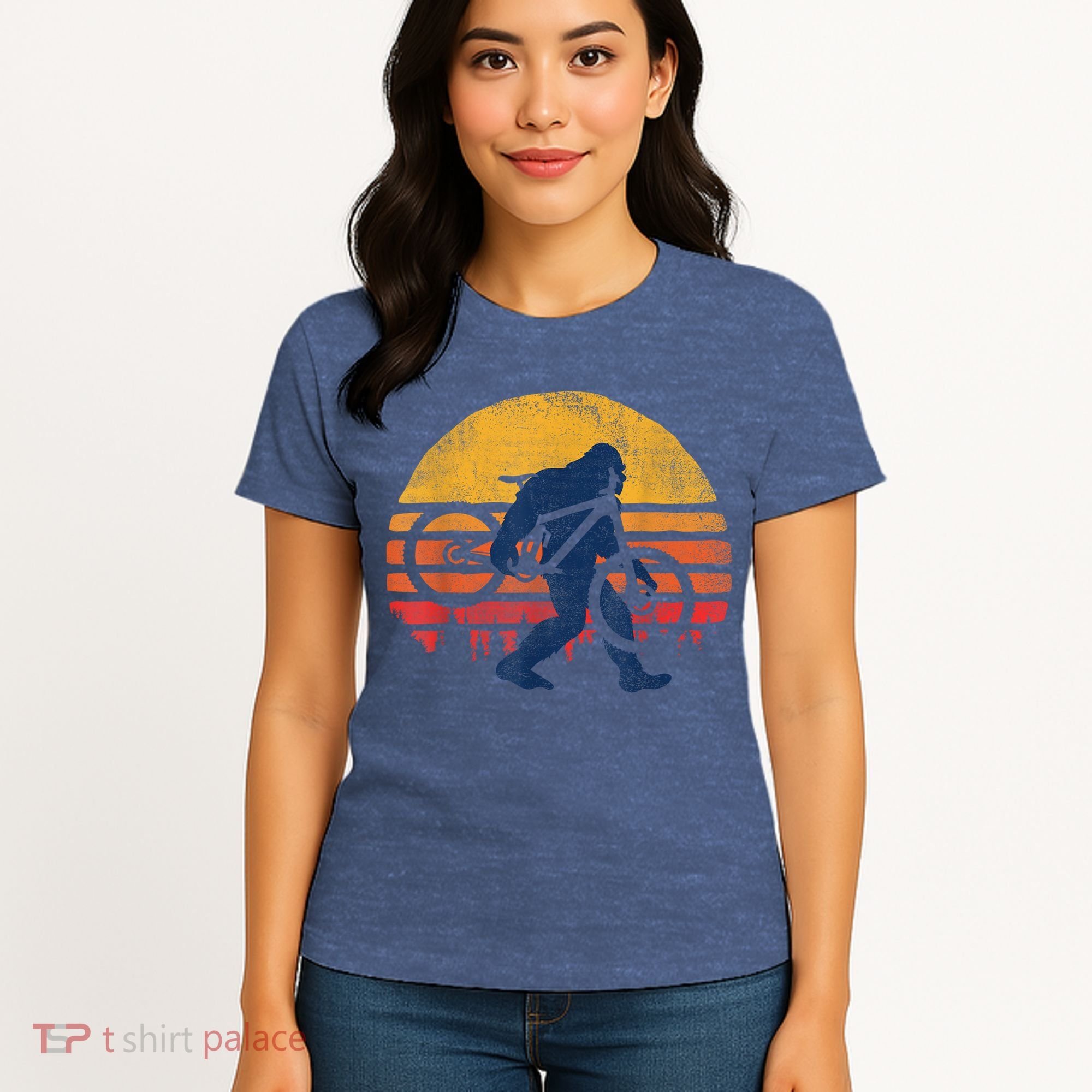 Bigfoot Bike Funny MTB Graphic Women's T-Shirt