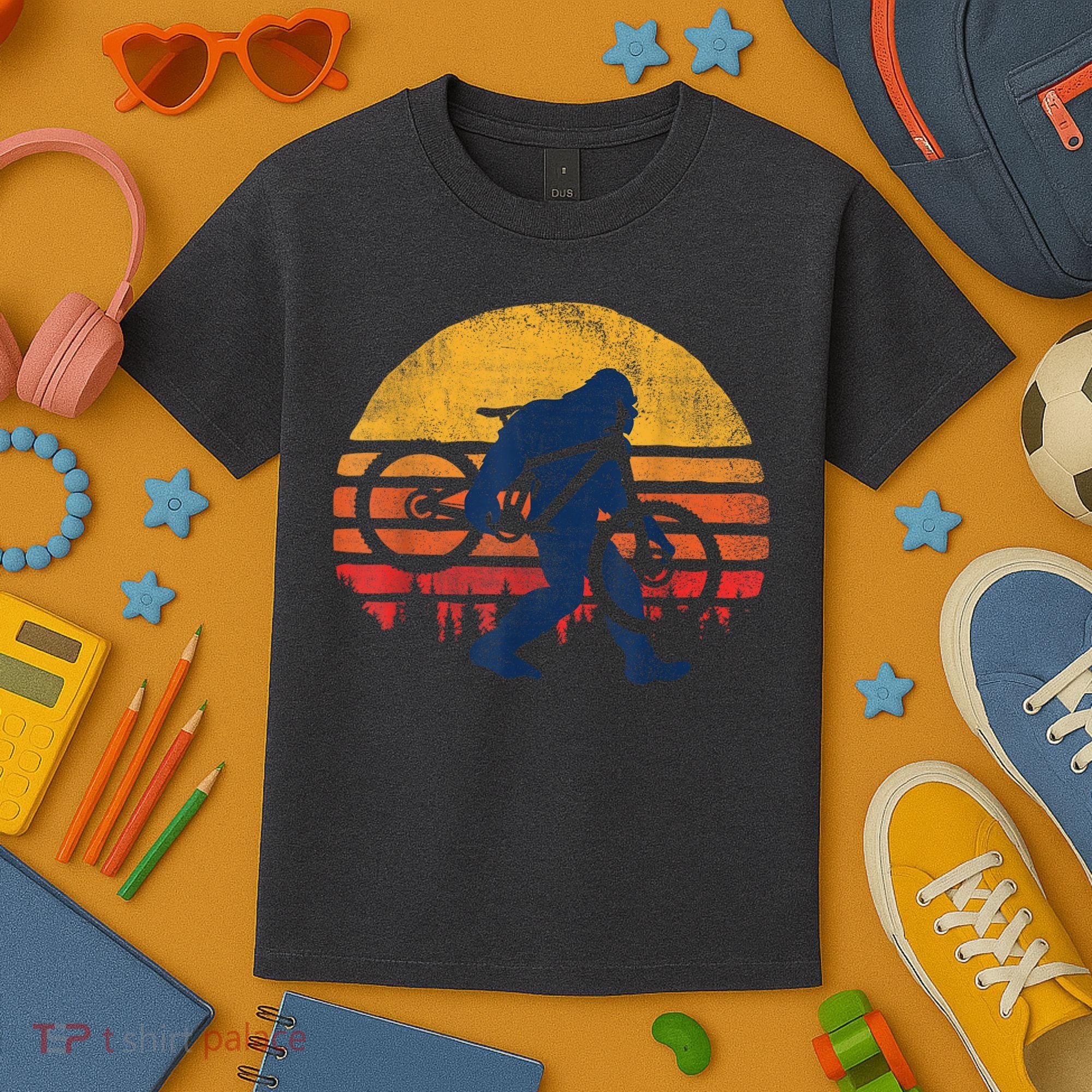 Bigfoot Bike Funny MTB Graphic Kids T-Shirt