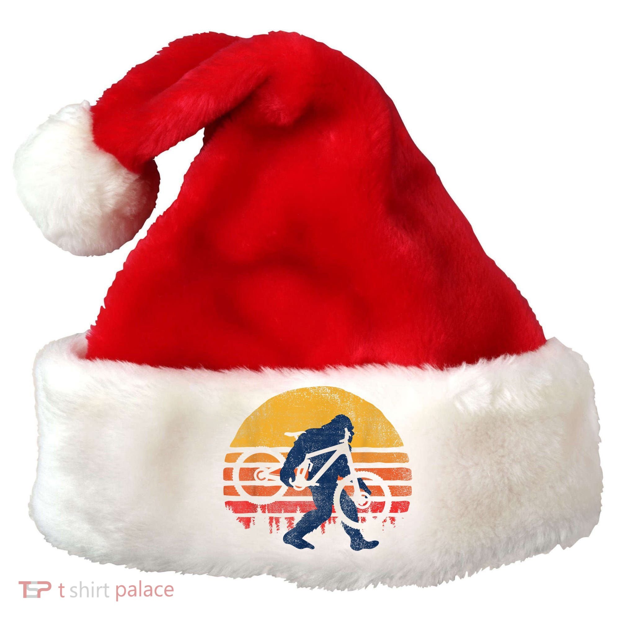 Bigfoot Bike Funny MTB Graphic Santa Hat
