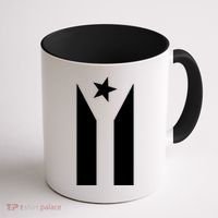 Black Boricua Flag Protest Coffee Mug thumb 1