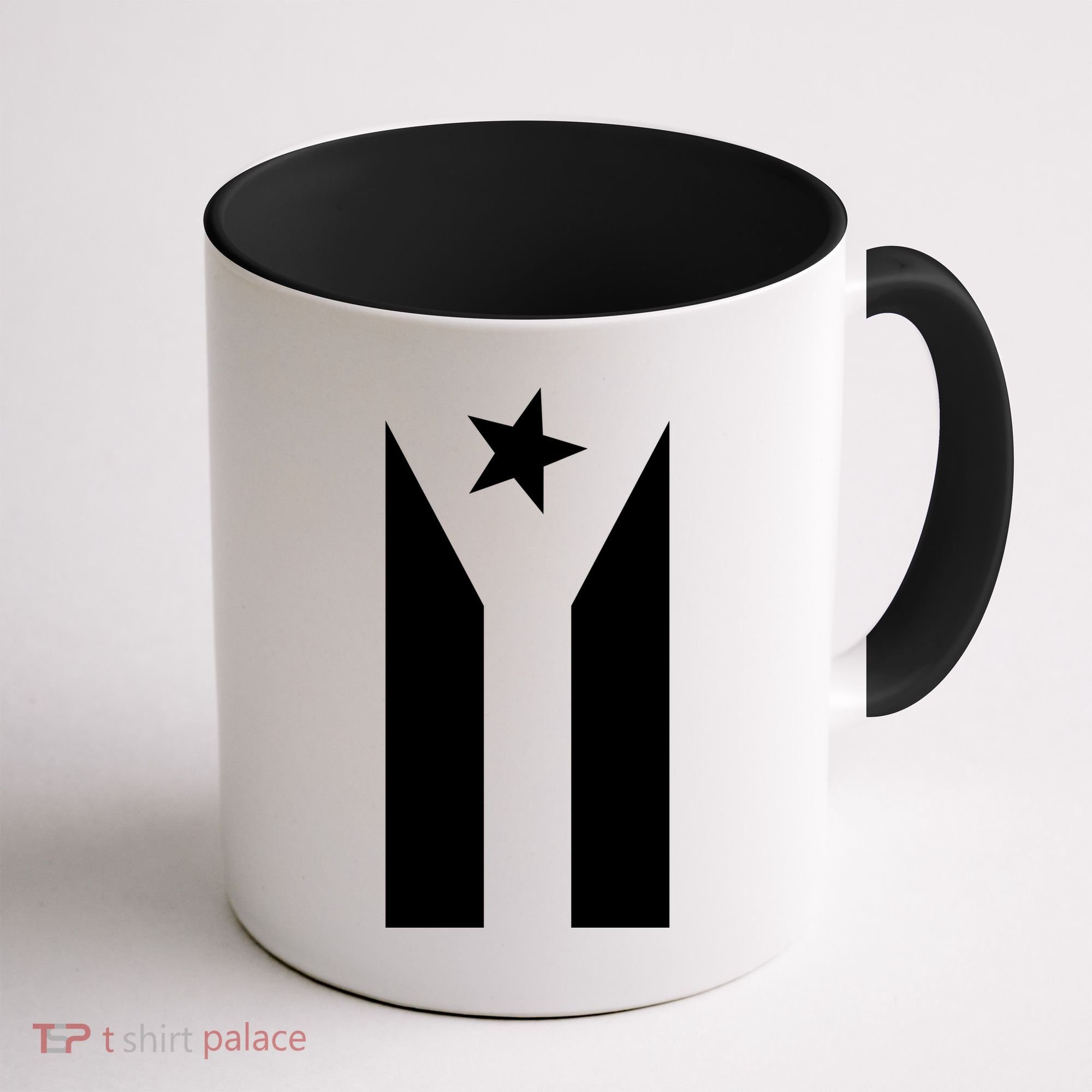 Black Boricua Flag Protest Coffee Mug
