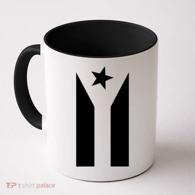 Black Boricua Flag Protest Coffee Mug