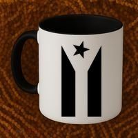 Black Boricua Flag Protest Coffee Mug thumb 2