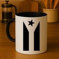 Black Boricua Flag Protest Coffee Mug thumb 4