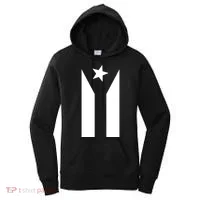 Black Boricua Flag Protest Women's Hoodie thumb 0