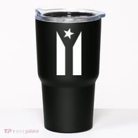 Black Boricua Flag Protest Tumbler thumb 0