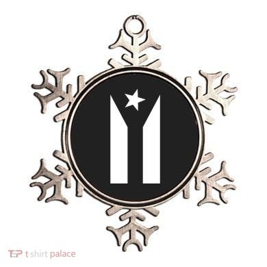 Black Boricua Flag Protest Ornament