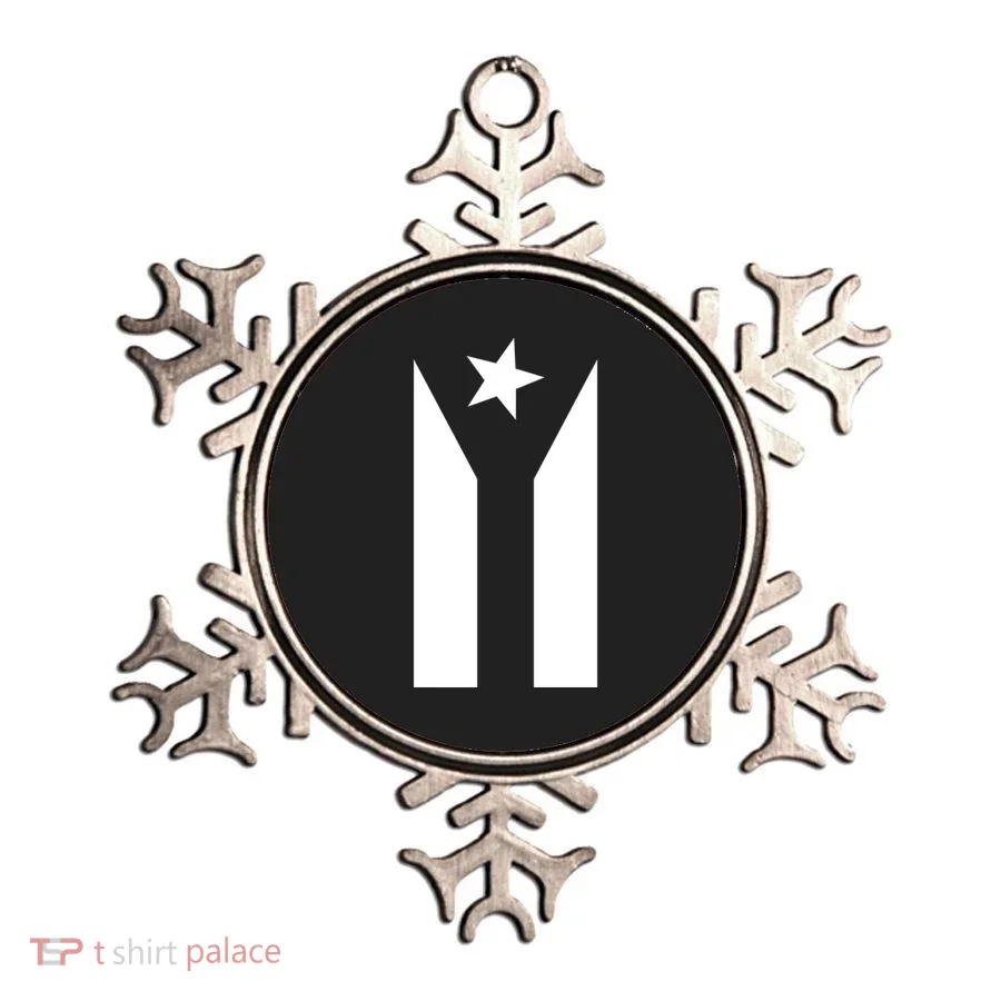 Black Boricua Flag Protest Ornament