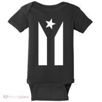 Black Boricua Flag Protest Baby Bodysuit thumb 0