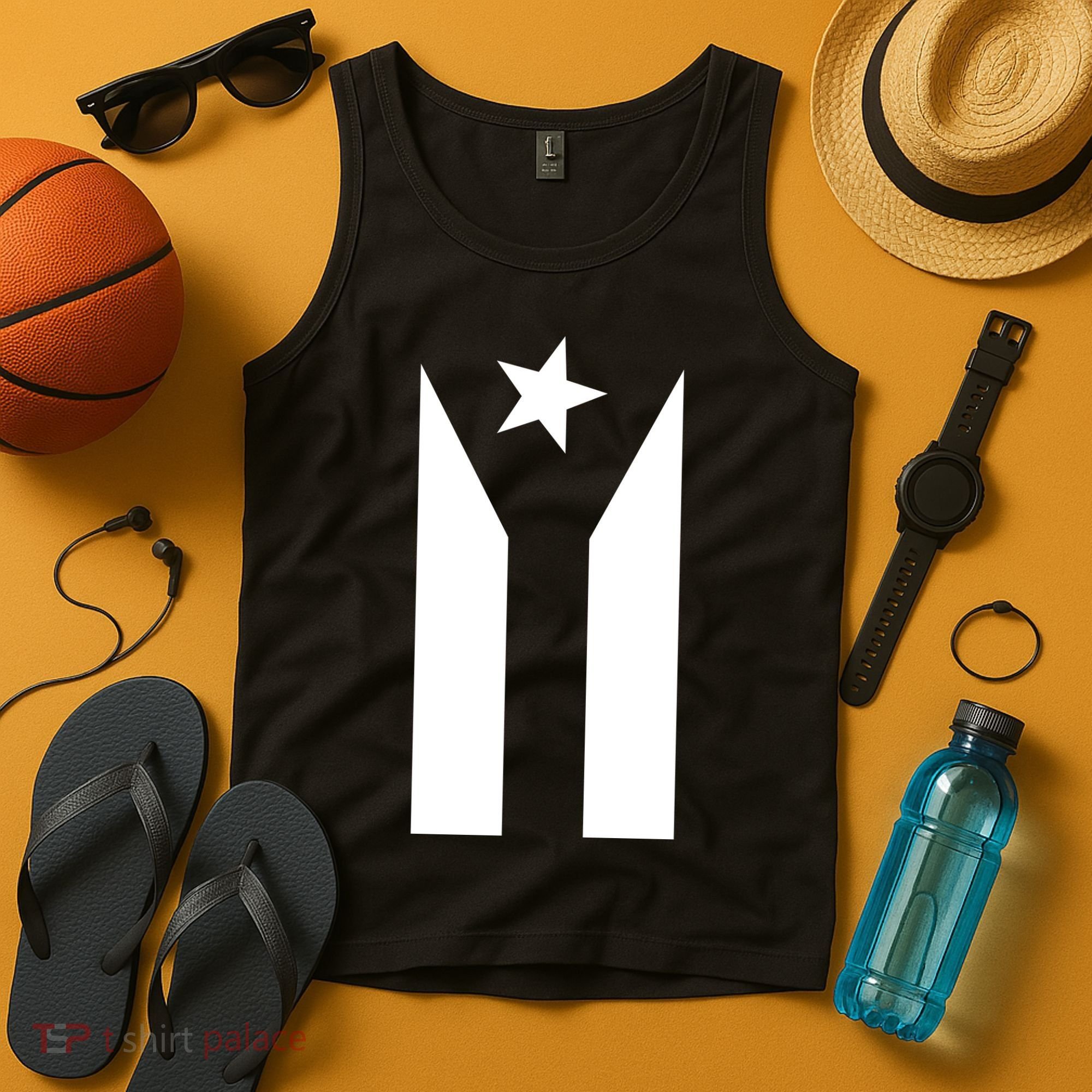 Black Boricua Flag Protest Tank Top