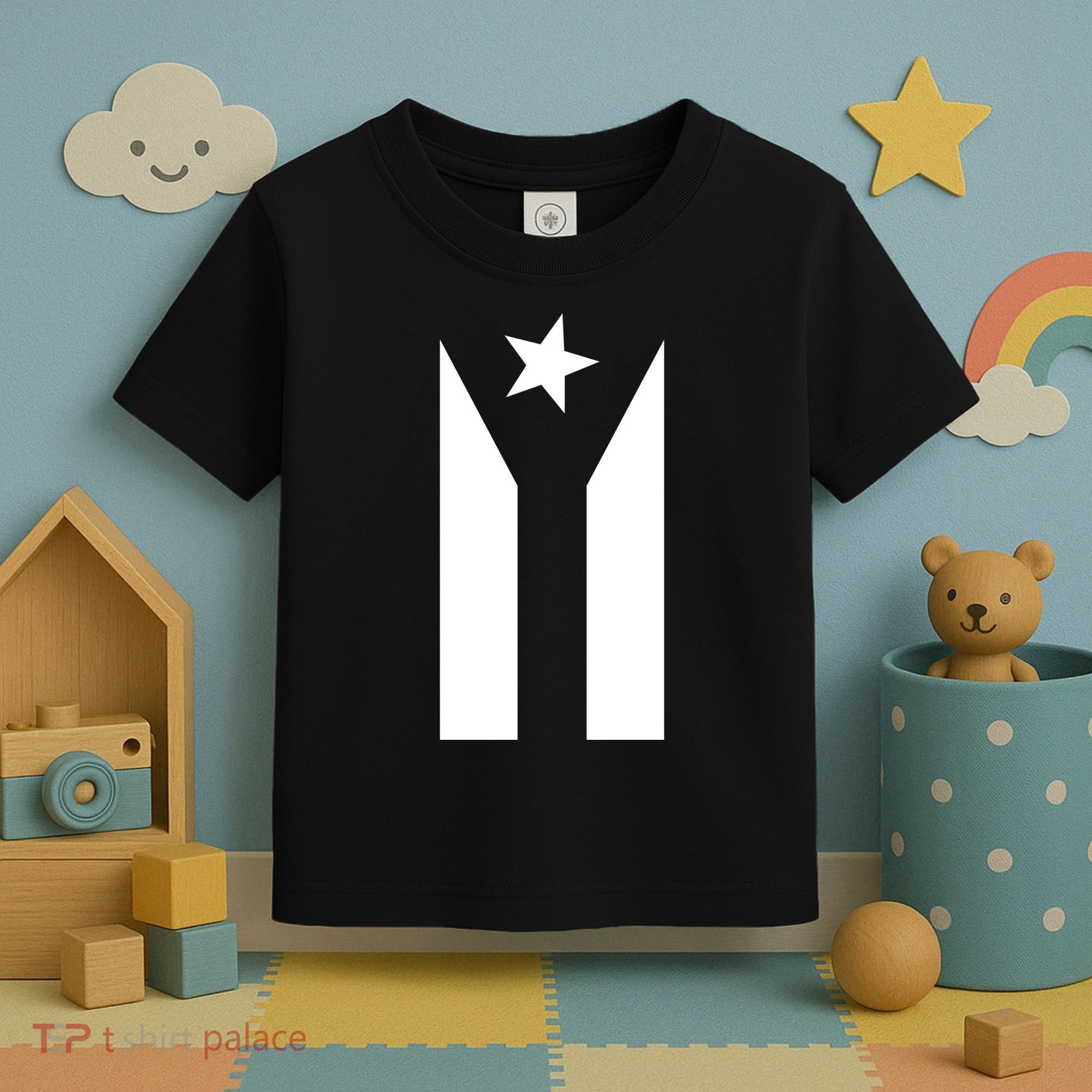Black Boricua Flag Protest Toddler T-Shirt