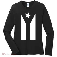Black Boricua Flag Protest Women's Long Sleeve Shirt thumb 0