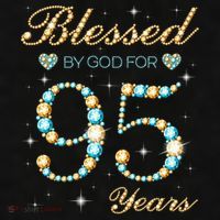Blessed By God For 95 Years Old 95th Birthday Party Cute Ladies PosiCharge Tri-Blend Wicking Tank thumb 2