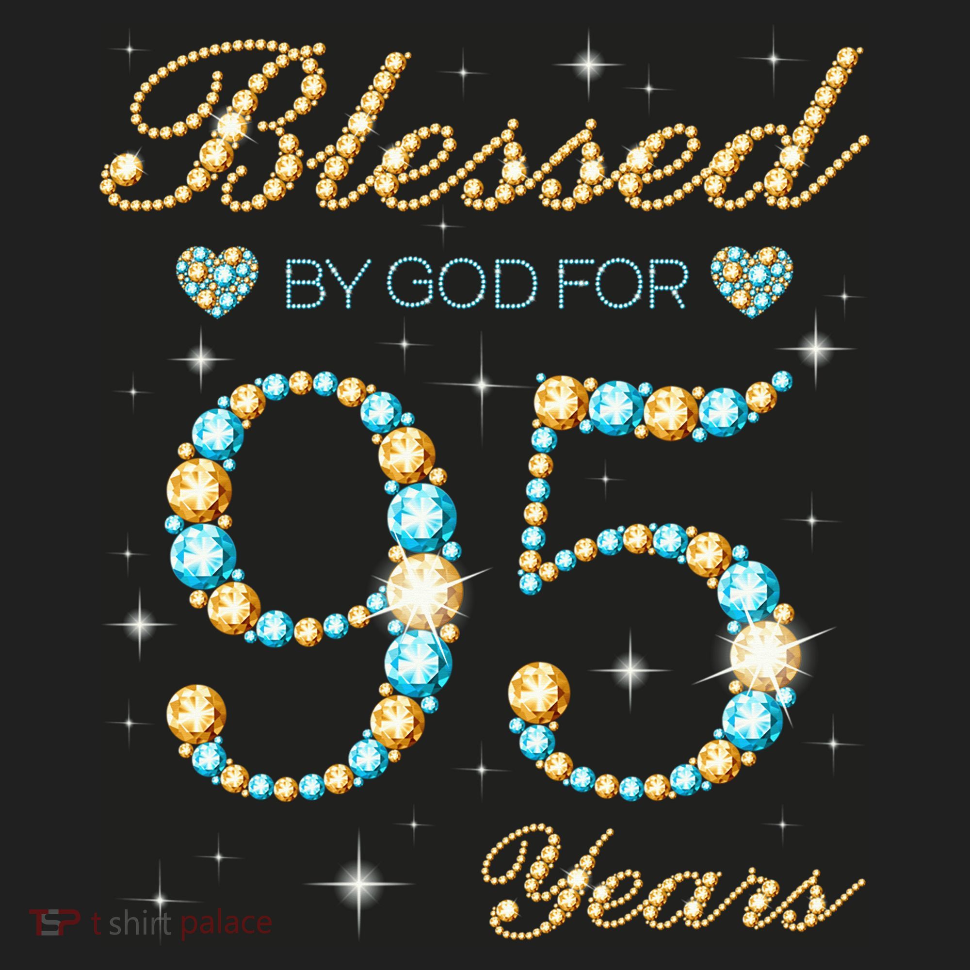Blessed By God For 95 Years Old 95th Birthday Party Cute Women's Sweatshirt