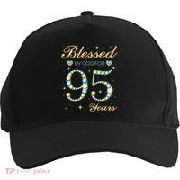 Blessed By God For 95 Years Old 95th Birthday Party Cute Five-Panel Snapback Cap thumb 0