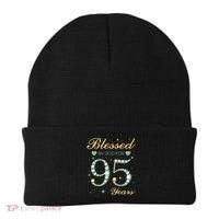Blessed By God For 95 Years Old 95th Birthday Party Cute Beanie thumb 0