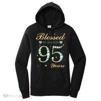 Blessed By God For 95 Years Old 95th Birthday Party Cute Women's Hoodie thumb 0