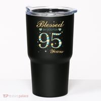 Blessed By God For 95 Years Old 95th Birthday Party Cute Tumbler thumb 0