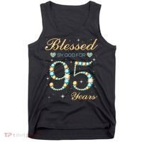 Blessed By God For 95 Years Old 95th Birthday Party Cute Tank Top thumb 0
