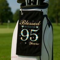 Blessed By God For 95 Years Old 95th Birthday Party Cute Golf Towel thumb 2