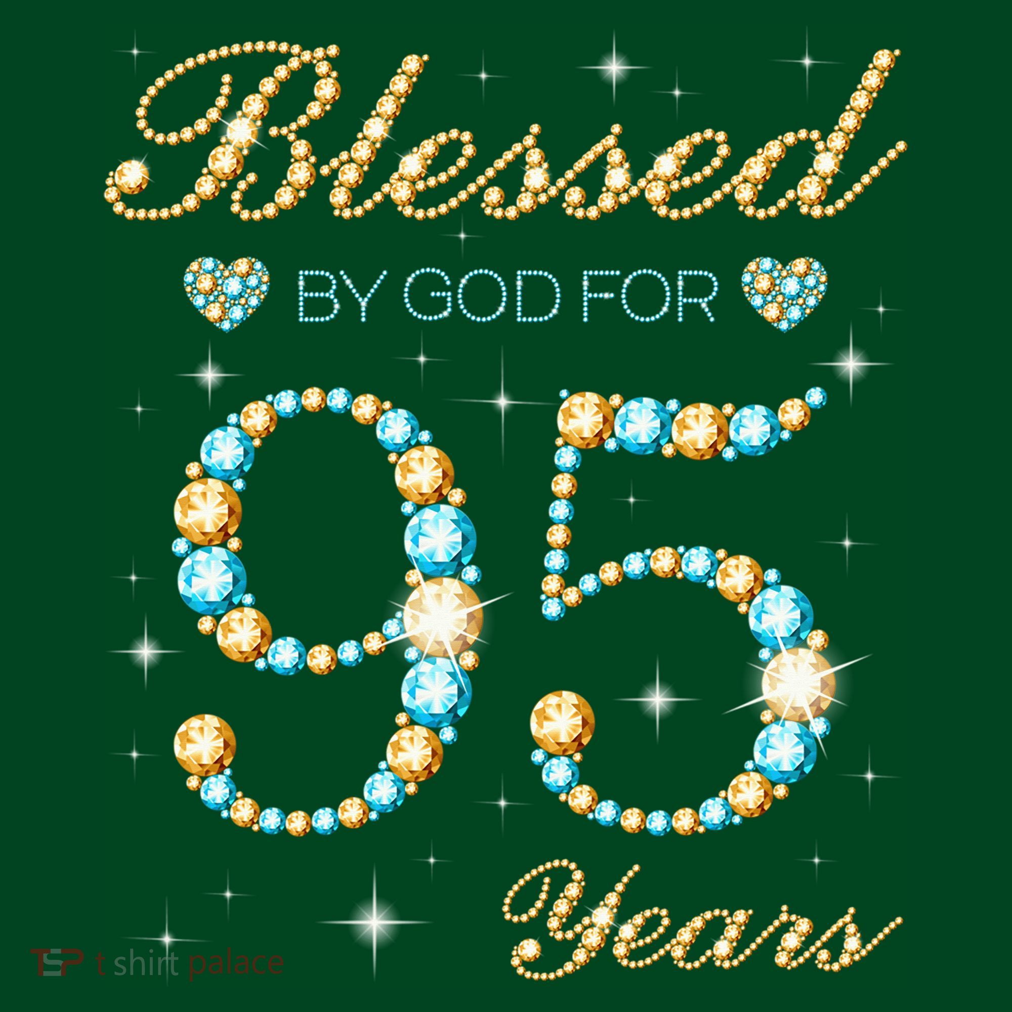 Blessed By God For 95 Years Old 95th Birthday Party Cute Long Sleeve Shirt