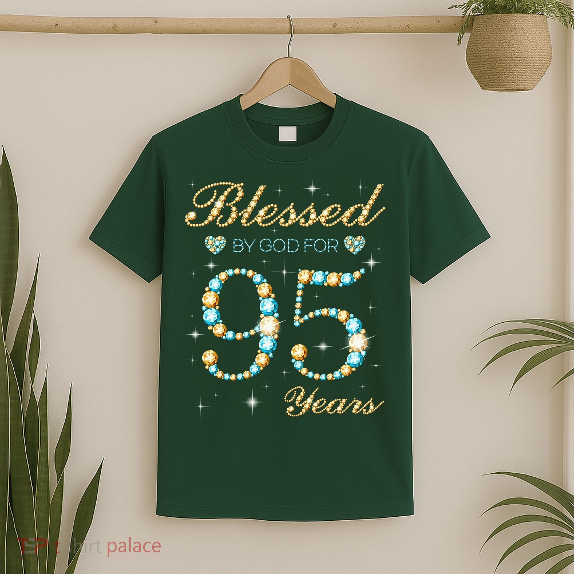 Blessed By God For 95 Years Old 95th Birthday Party Cute T-Shirt