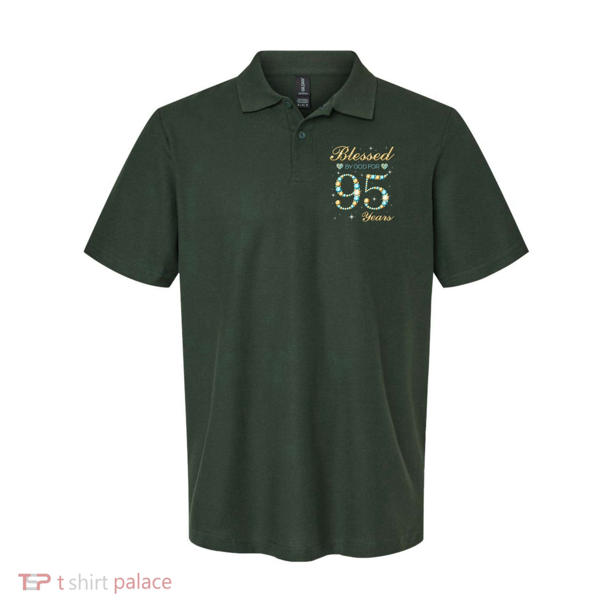 Blessed By God For 95 Years Old 95th Birthday Party Cute Polo
