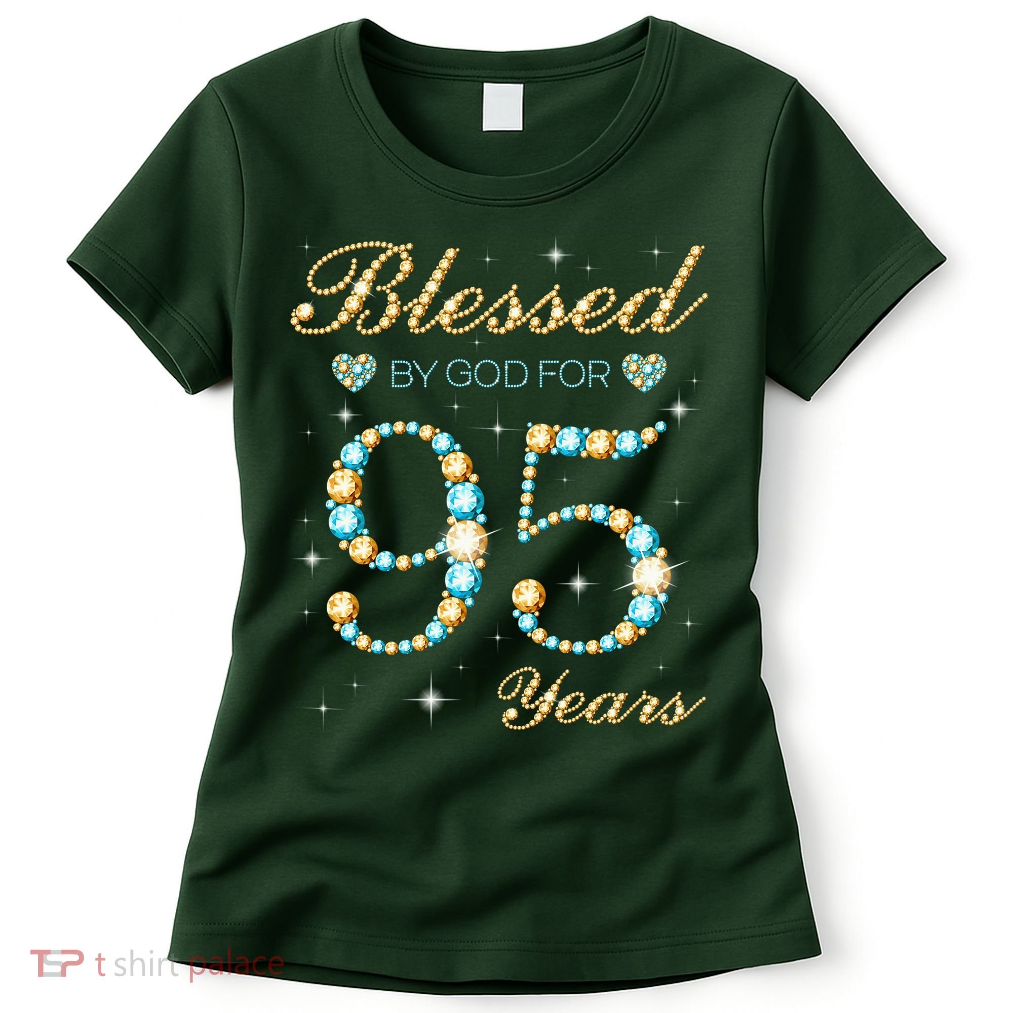 Blessed By God For 95 Years Old 95th Birthday Party Cute Women's T-Shirt