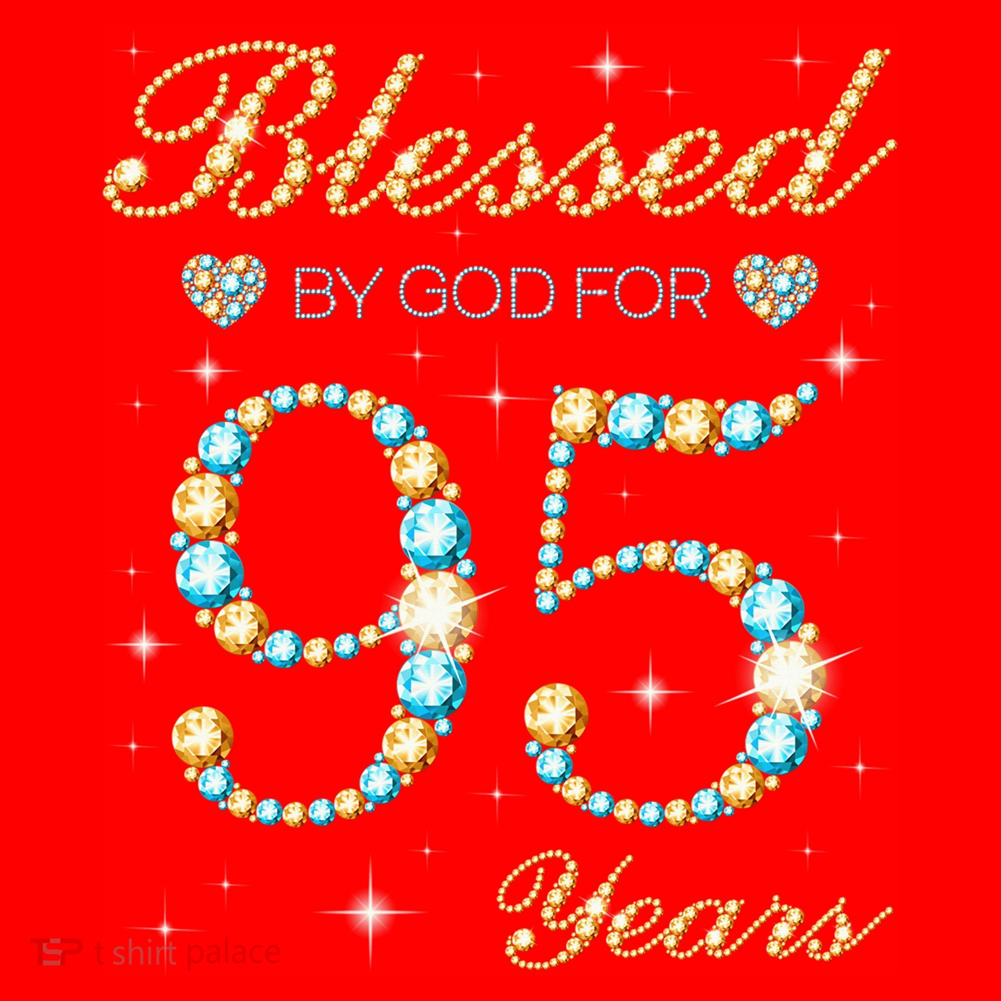 Blessed By God For 95 Years Old 95th Birthday Party Cute Santa Hat