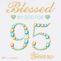 Blessed By God For 95 Years Old 95th Birthday Party Cute Garment-Dyed Sweatshirt thumb 2
