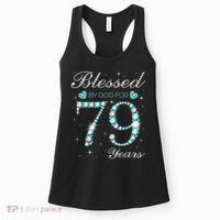Blessed By God For 79 Years Old Woman 79th Birthday Women's Tank Top thumb 0