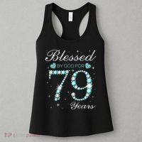 Blessed By God For 79 Years Old Woman 79th Birthday Women's Tank Top thumb 3